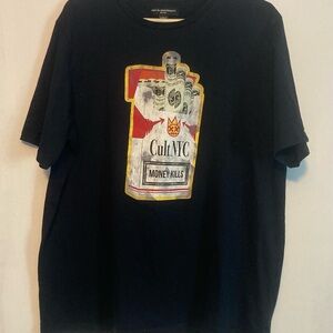 Cult Of Individuality SZ XXL Black Short Sleeve Graphic Tee Vintage boho